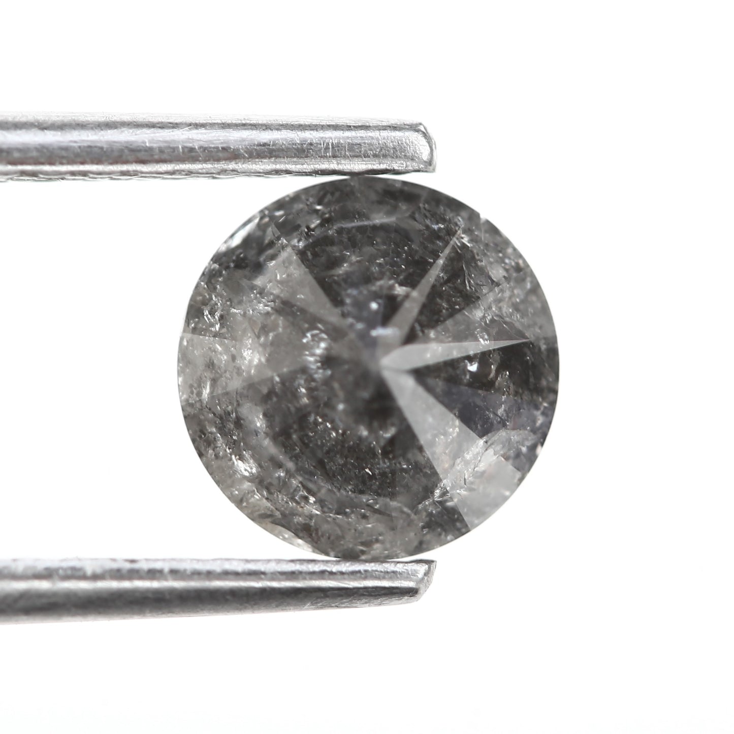 0.84 Ct. Round Brilliant Cut Fancy Black Color Natural Diamond 6.10 mm