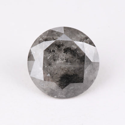 0.87 Ct. Round Brilliant Cut Fancy Gray Color Natural Diamond 6.10 mm
