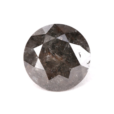 0.88 Ct. Round Brilliant Cut Fancy Orange Black Color Natural Diamond 6.00 mm