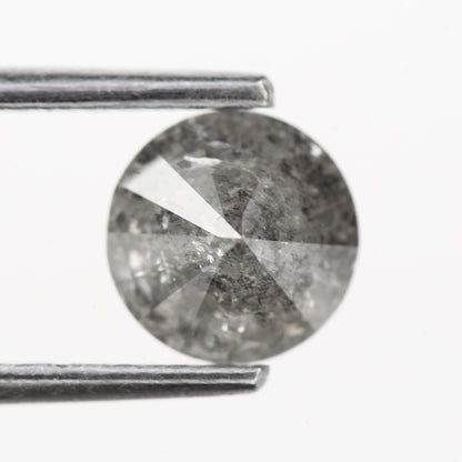 0.36 Ct. Round Brilliant Cut Fancy Gray Color Natural Diamond 4.30 mm