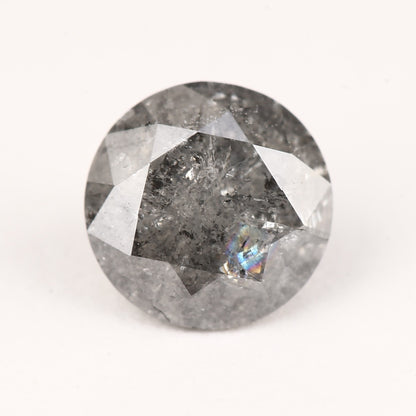 0.36 Ct. Round Brilliant Cut Fancy Gray Color Natural Diamond 4.30 mm
