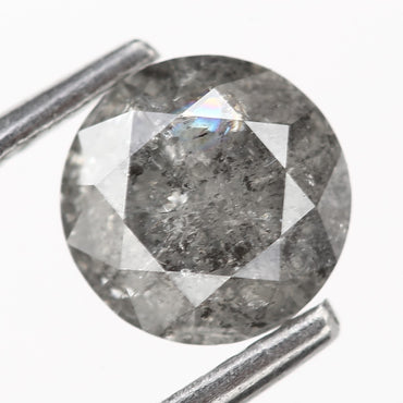 0.36 Ct. Round Brilliant Cut Fancy Gray Color Natural Diamond 4.30 mm