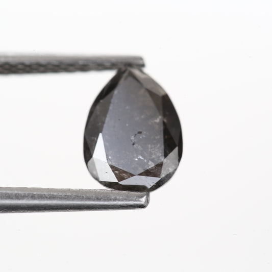 0.96 Ct. Pear full Cut Fancy Black Color Natural Diamond 7.60 mm