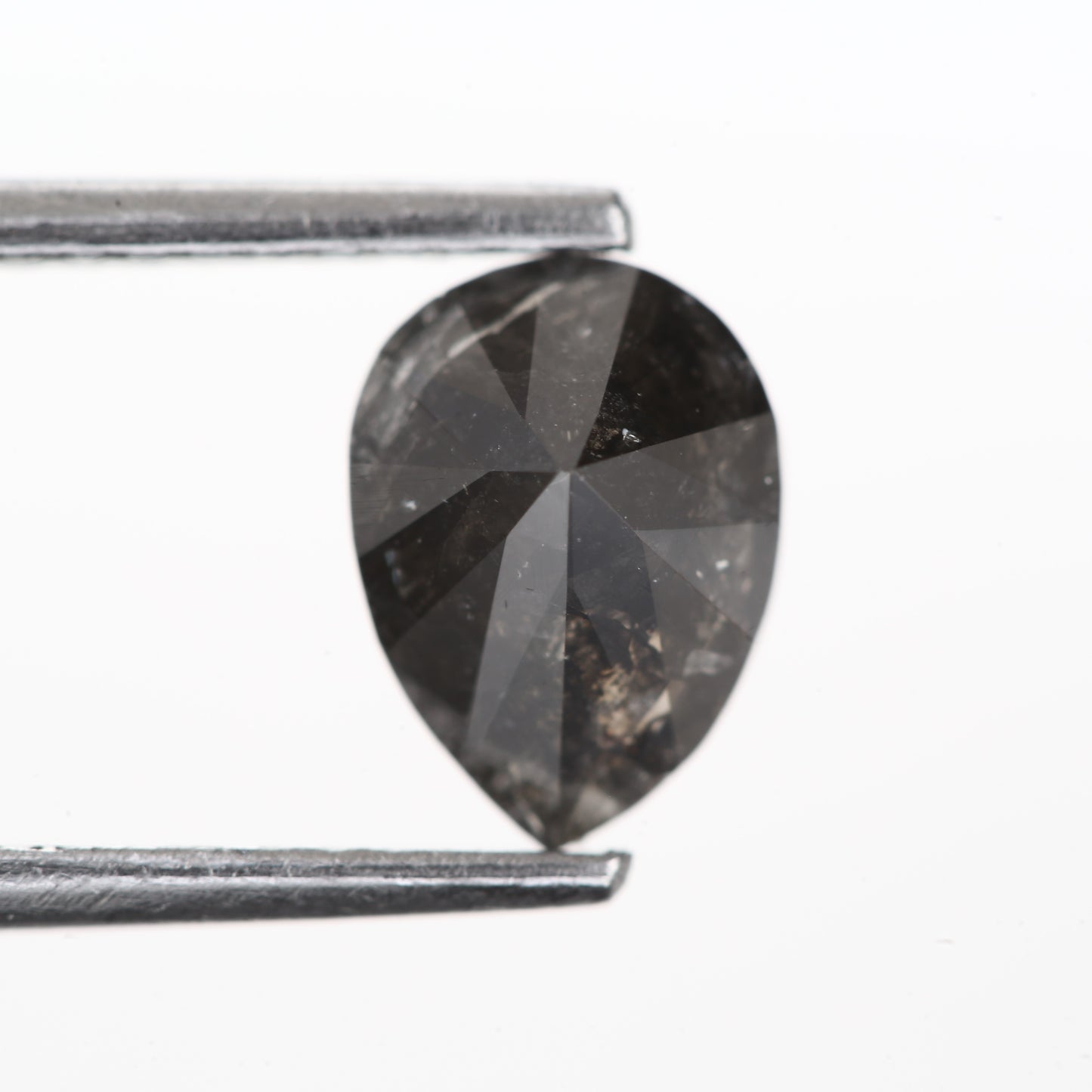 0.96 Ct. Pear full Cut Fancy Black Color Natural Diamond 7.60 mm