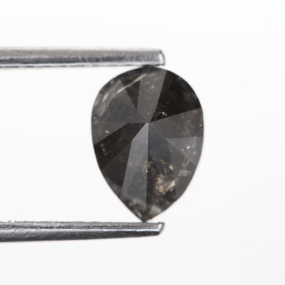 0.96 Ct. Pear full Cut Fancy Black Color Natural Diamond 7.60 mm