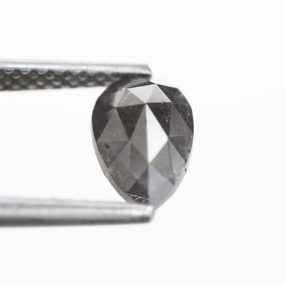 0.98 Ct. Pear full Cut Fancy Black Color Natural Diamond 7.60 mm