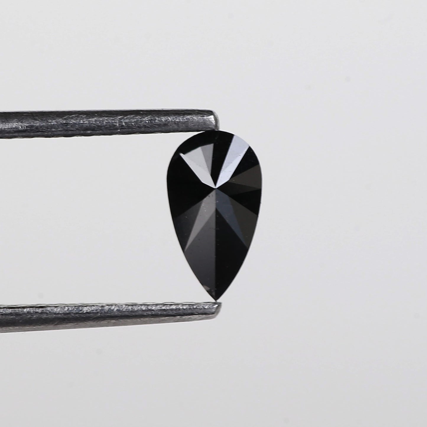 0.41 Ct. Fancy Black Color Natural Pear Full Cut Natural Diamond 7.0 mm
