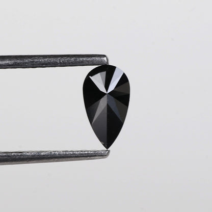 0.41 Ct. Fancy Black Color Natural Pear Full Cut Natural Diamond 7.0 mm