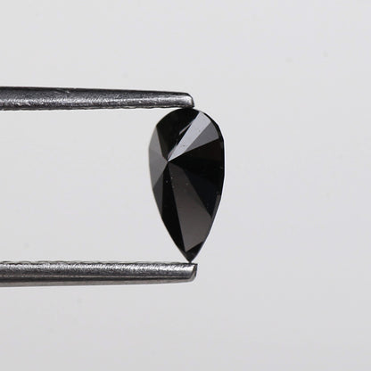 0.41 Ct. Fancy Black Color Natural Pear Full Cut Natural Diamond 7.0 mm