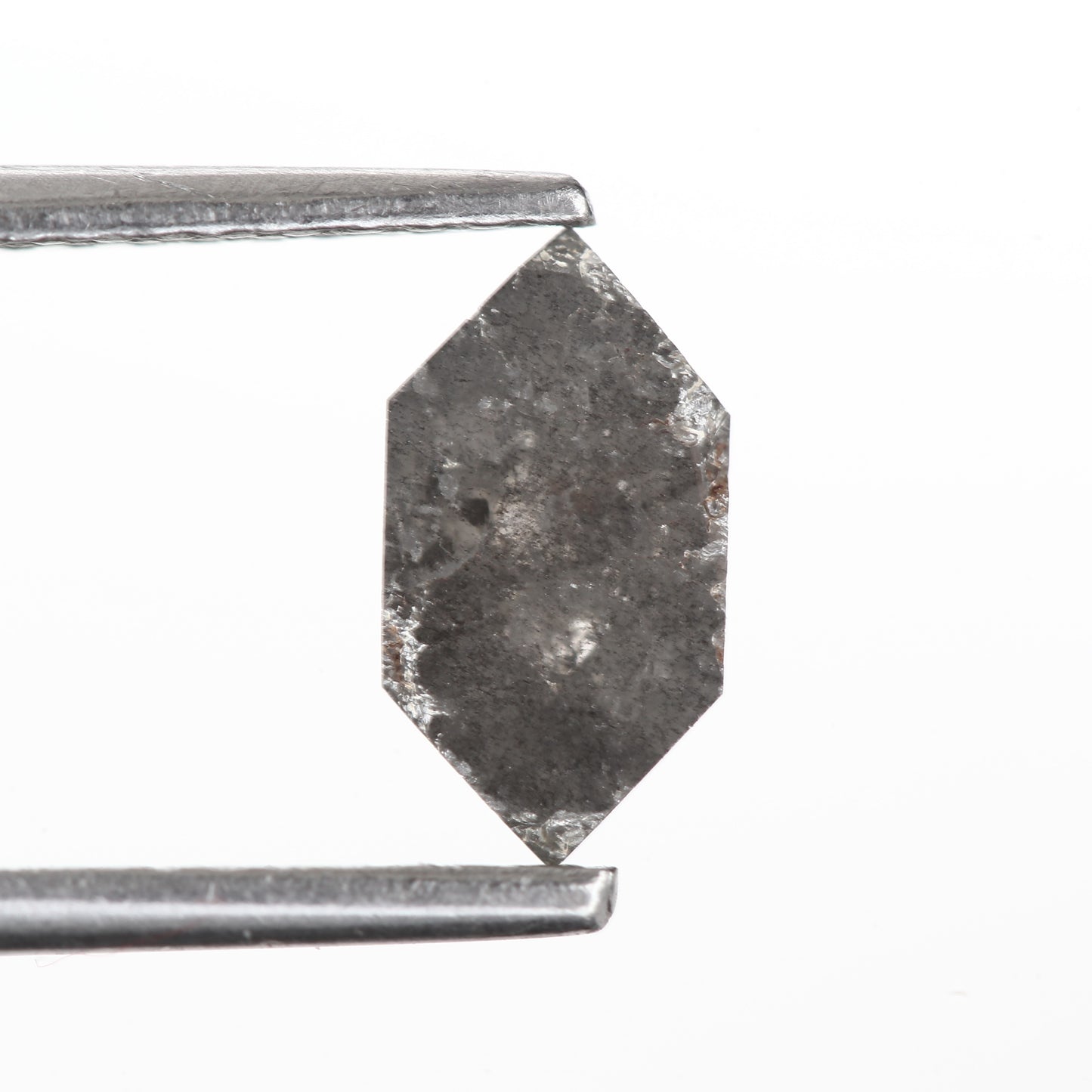 0.74 Ct. Hexagonal Rose Cut Fancy Gray Color Natural Diamond 8.20 mm