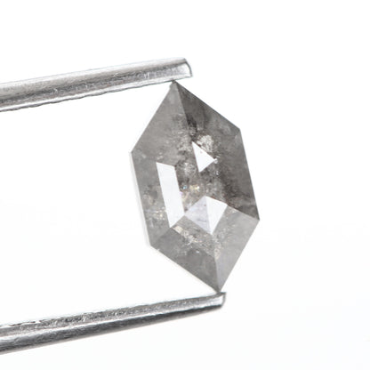 0.74 Ct. Hexagonal Rose Cut Fancy Gray Color Natural Diamond 8.20 mm