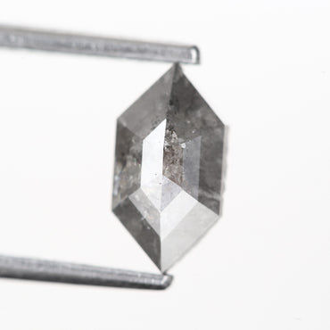 0.74 Ct. Hexagonal Rose Cut Fancy Gray Color Natural Diamond 8.20 mm
