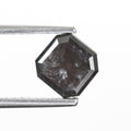 1.21 Ct. Square Emerald Salt and Pepper Fancy Black Color Natural Diamond 6.10 mm
