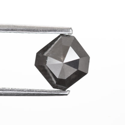 1.21 Ct. Square Emerald Salt and Pepper Fancy Black Color Natural Diamond 6.10 mm