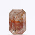 1.36 CT Fancy Red Orange Color Rectuangular Emerald  Cut Natural Loose Diamond