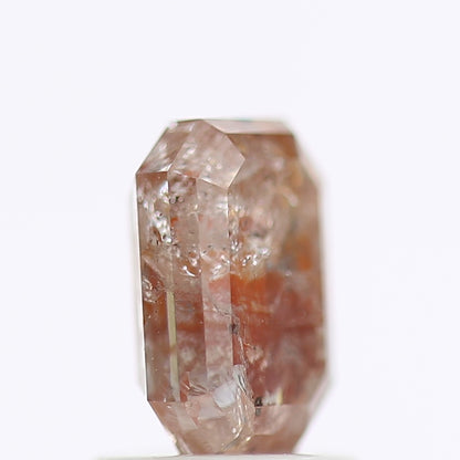 1.36 CT Fancy Red Orange Color Rectuangular Emerald  Cut Natural Loose Diamond