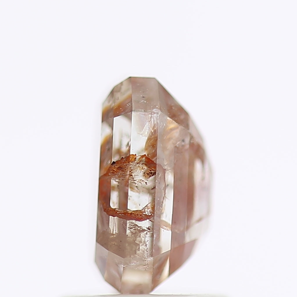 1.36 CT Fancy Red Orange Color Rectuangular Emerald  Cut Natural Loose Diamond