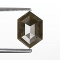 1.56 Ct. Hexagonal Rose Cut Fancy Grayish Yellow Color Natural Diamond 9.20 mm