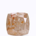 1.58 Ct Fancy Peach Orange Color Squar Cushion Cut Natural Loose Diamond