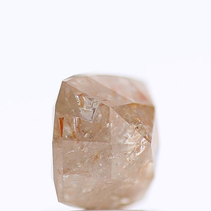 1.58 Ct Fancy Peach Orange Color Squar Cushion Cut Natural Loose Diamond