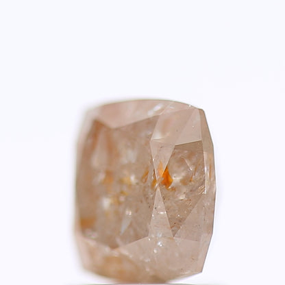 1.58 Ct Fancy Peach Orange Color Squar Cushion Cut Natural Loose Diamond