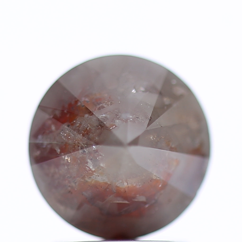 1.95 Ct Fancy Red Gray Color Round Shape Brilliant Cut Natural Loose Diamond