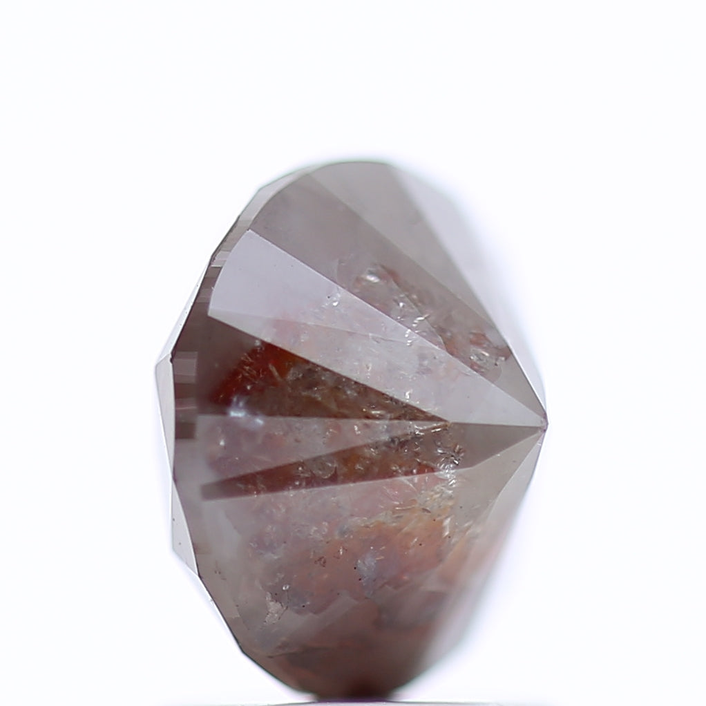 1.95 Ct Fancy Red Gray Color Round Shape Brilliant Cut Natural Loose Diamond