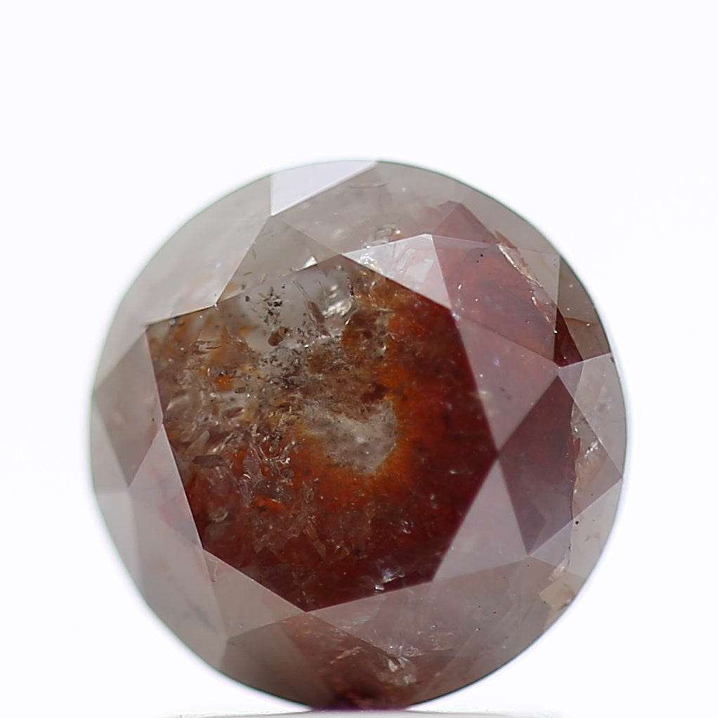 1.95 Ct Fancy Red Gray Color Round Shape Brilliant Cut Natural Loose Diamond