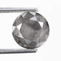 1.95 Ct. Round Brilliant Cut Fancy Dark Gray Color Natural Diamond 7.40 mm