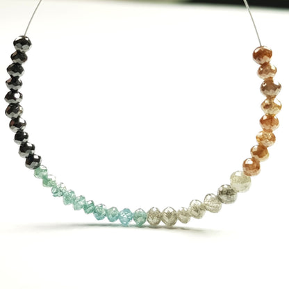Natural Multi Color Polished Diamond Beads