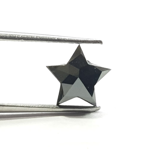 Star Shape Diamond 3.00 X 3.00 MM Fancy Black Color Loose Diamond