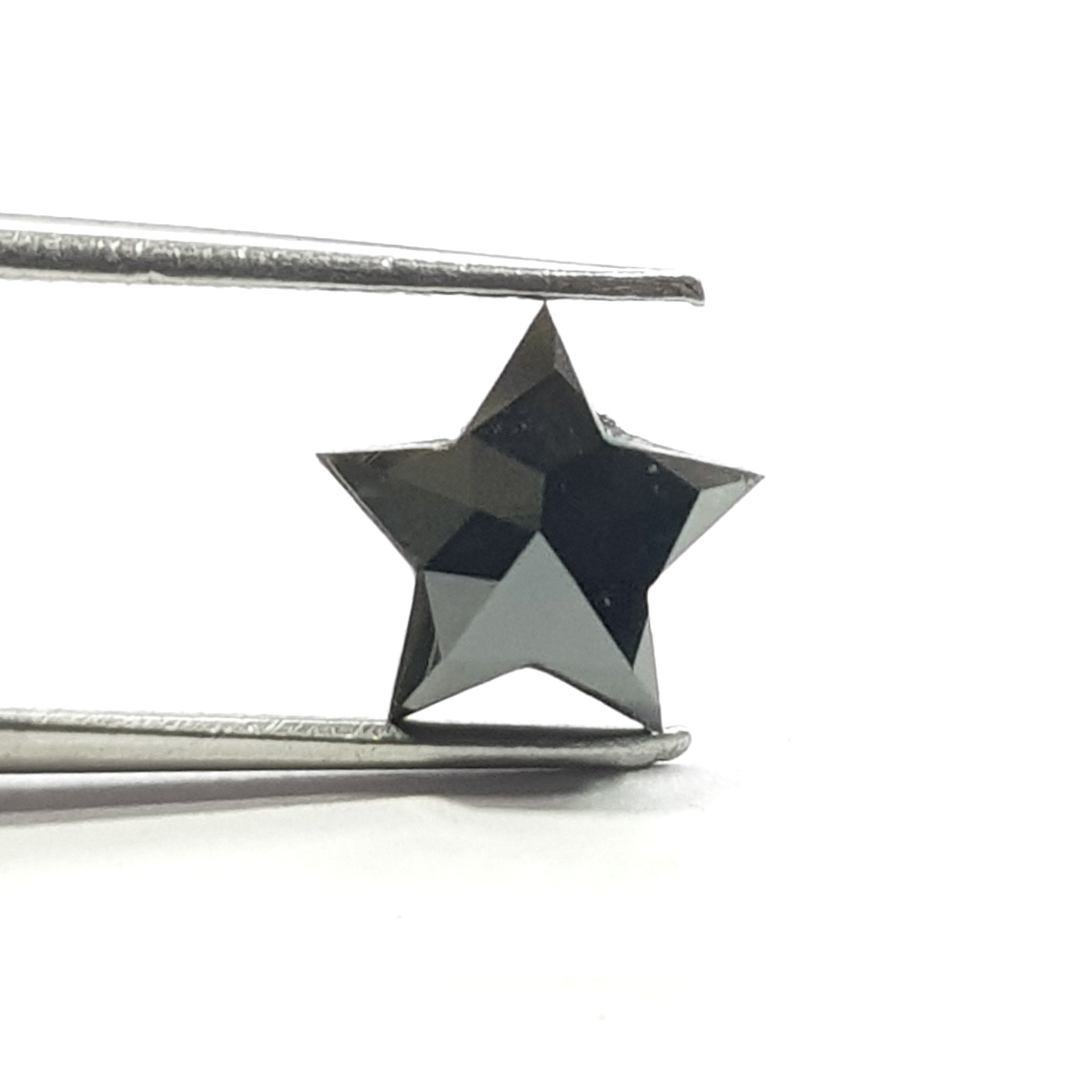Natural Star Shape 8.00 X 8.00 MM Fancy Black Color Diamond