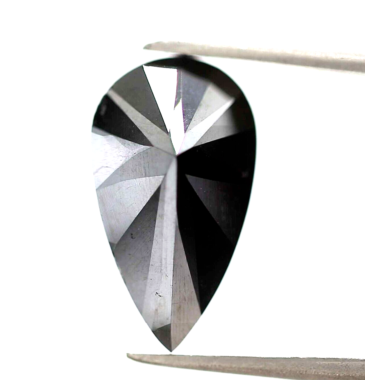 4.87 ct Fancy Black Pear Loose Diamond for Jewelry