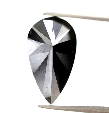 4.87 ct Fancy Black Pear Loose Diamond for Jewelry