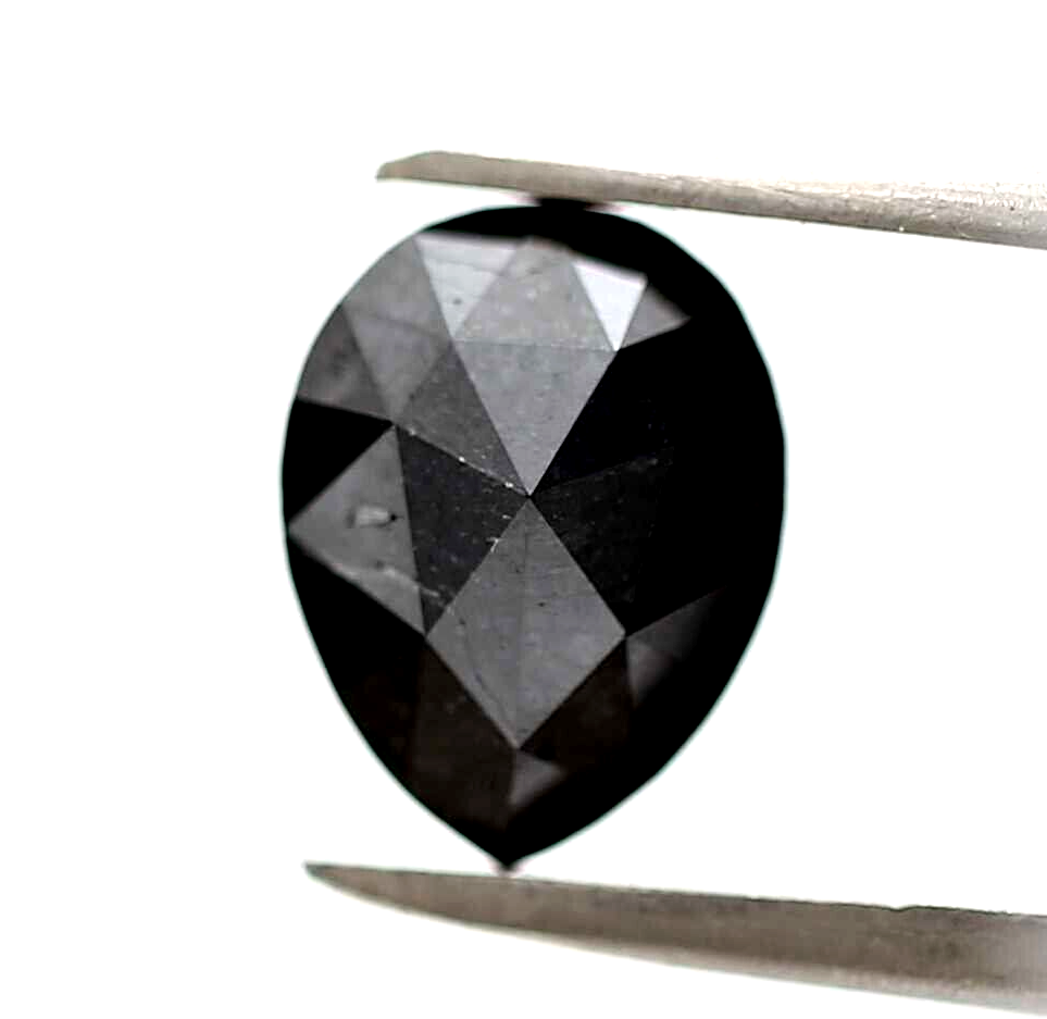 2.02 ct Fancy Black Color Pear Loose Diamond