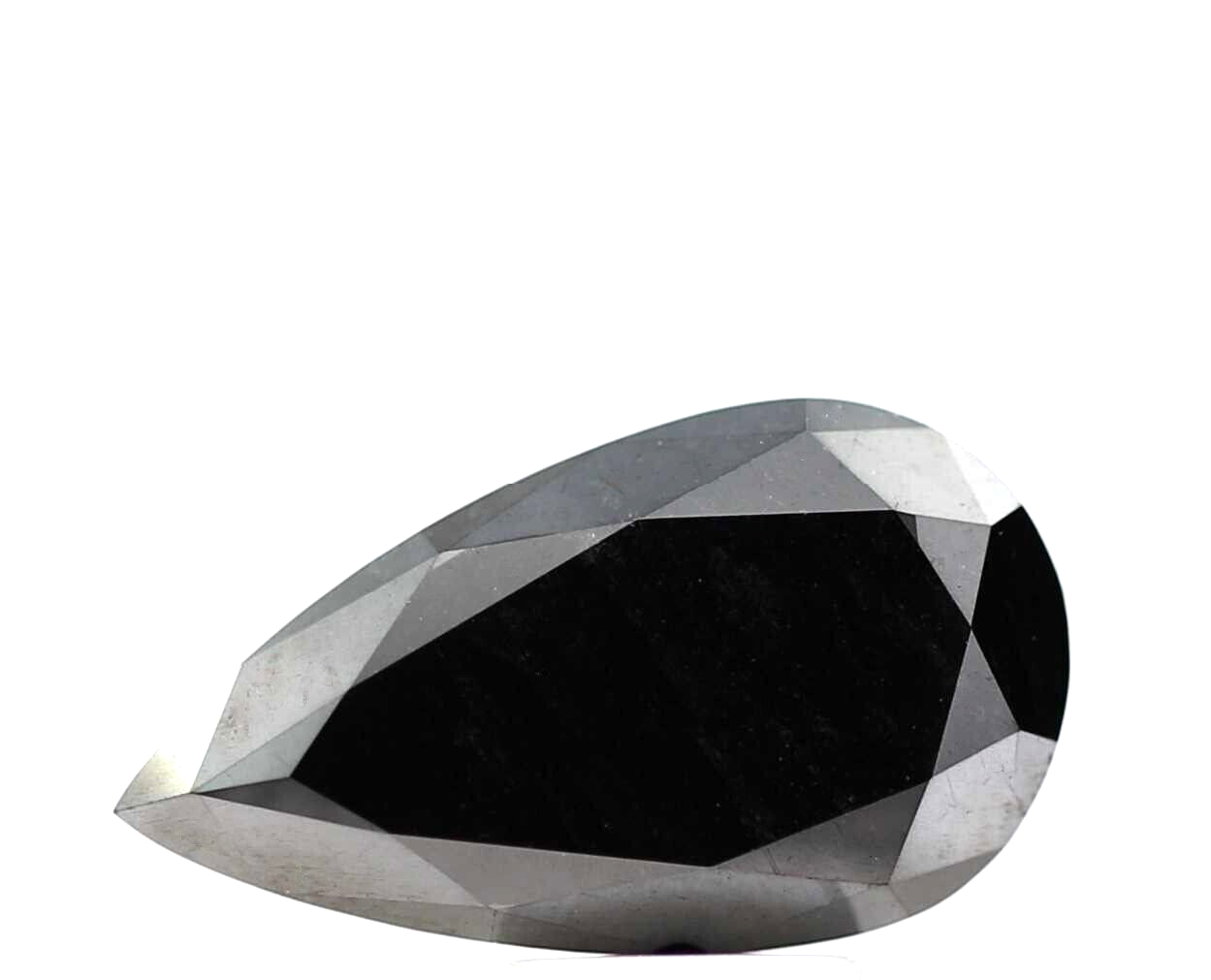 4.87 ct Fancy Black Pear Loose Diamond for Jewelry