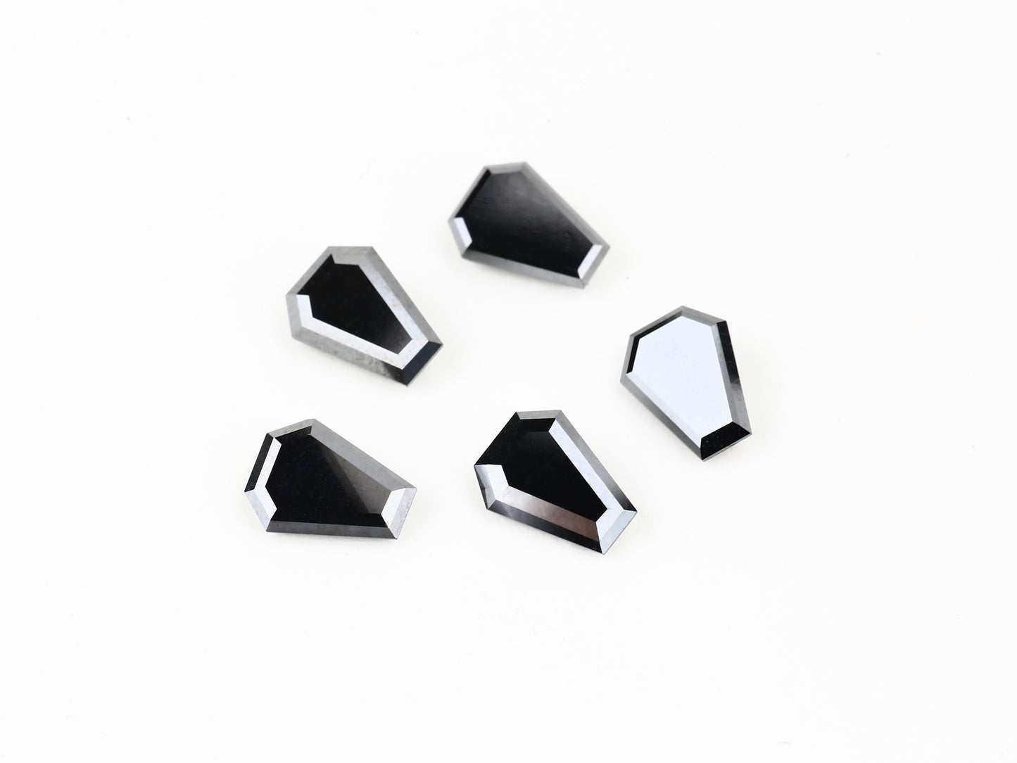 Coffin Shape Diamond 7.00 X 9.00 MM Fancy Black Color Loose Diamond