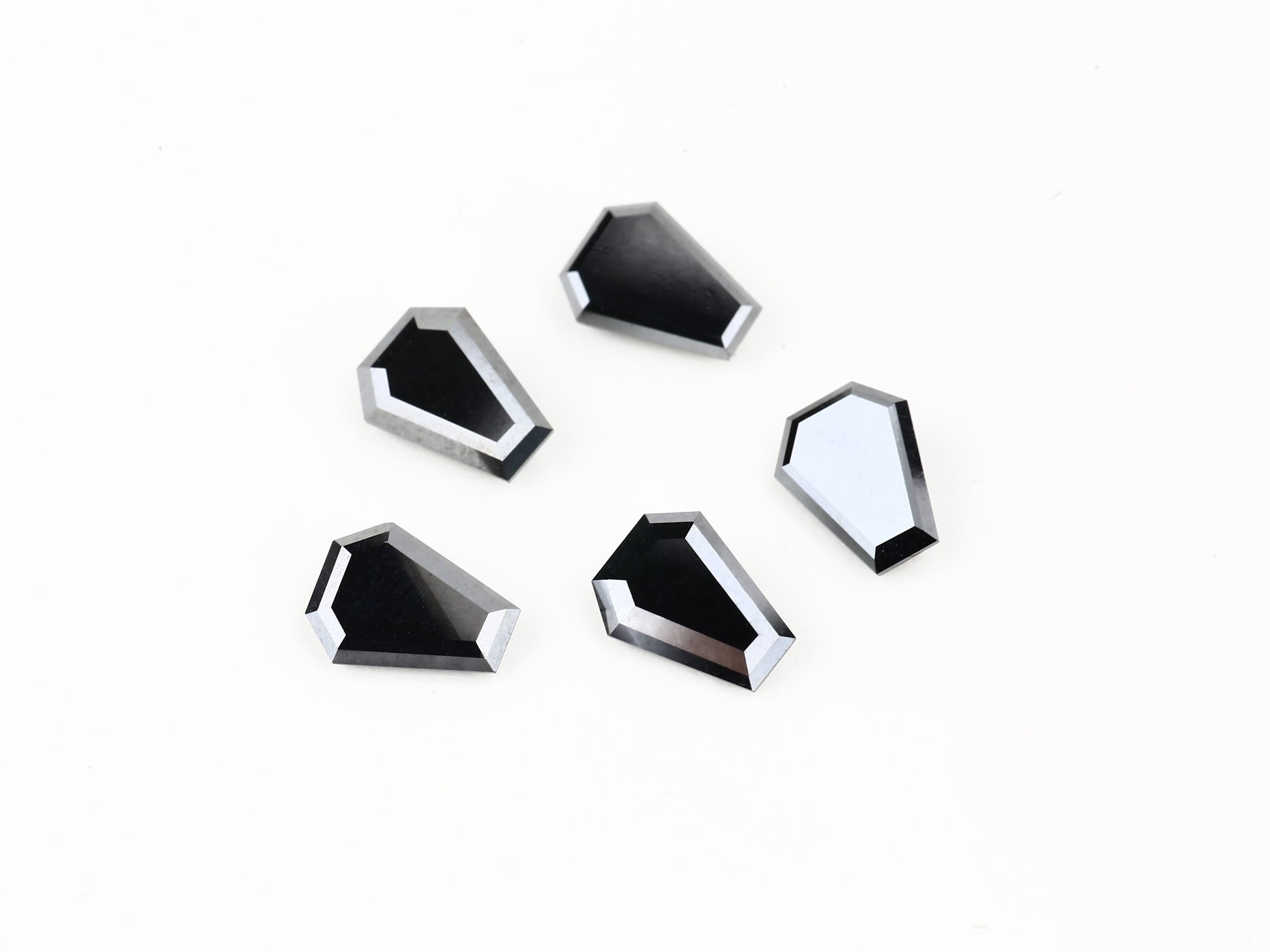 Coffin Shape Diamond 7.00 X 9.00 MM Fancy Black Color Loose Diamond