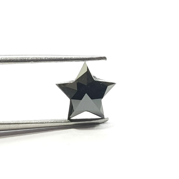 Star Shape Diamond 7.00 X 7.00 MM Fancy Black Color Diamond for Pendent