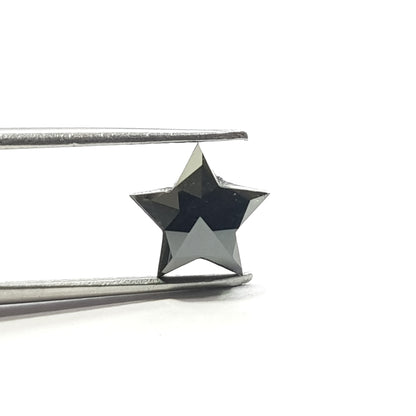 Star Black Diamond 6.00 X 6.00 MM Fancy Black Color Diamond for Ring
