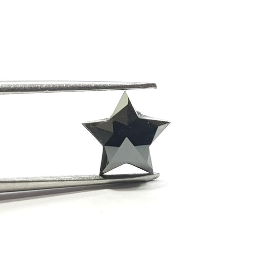 Star Black Diamond 6.00 X 6.00 MM Fancy Black Color Diamond for Ring