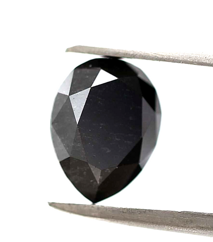 2.02 ct Fancy Black Color Pear Loose Diamond