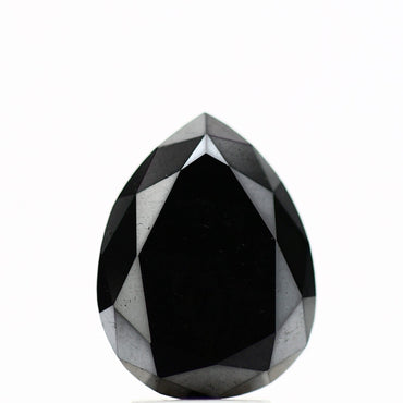 3.20 ct Pear Diamond Natural Loose Black Diamond for Ring