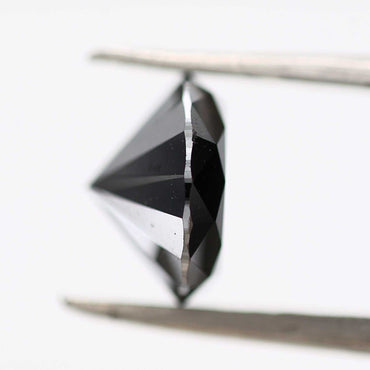 2.74 ct Brilliant Cut Round Loose Diamond Fancy Black Color