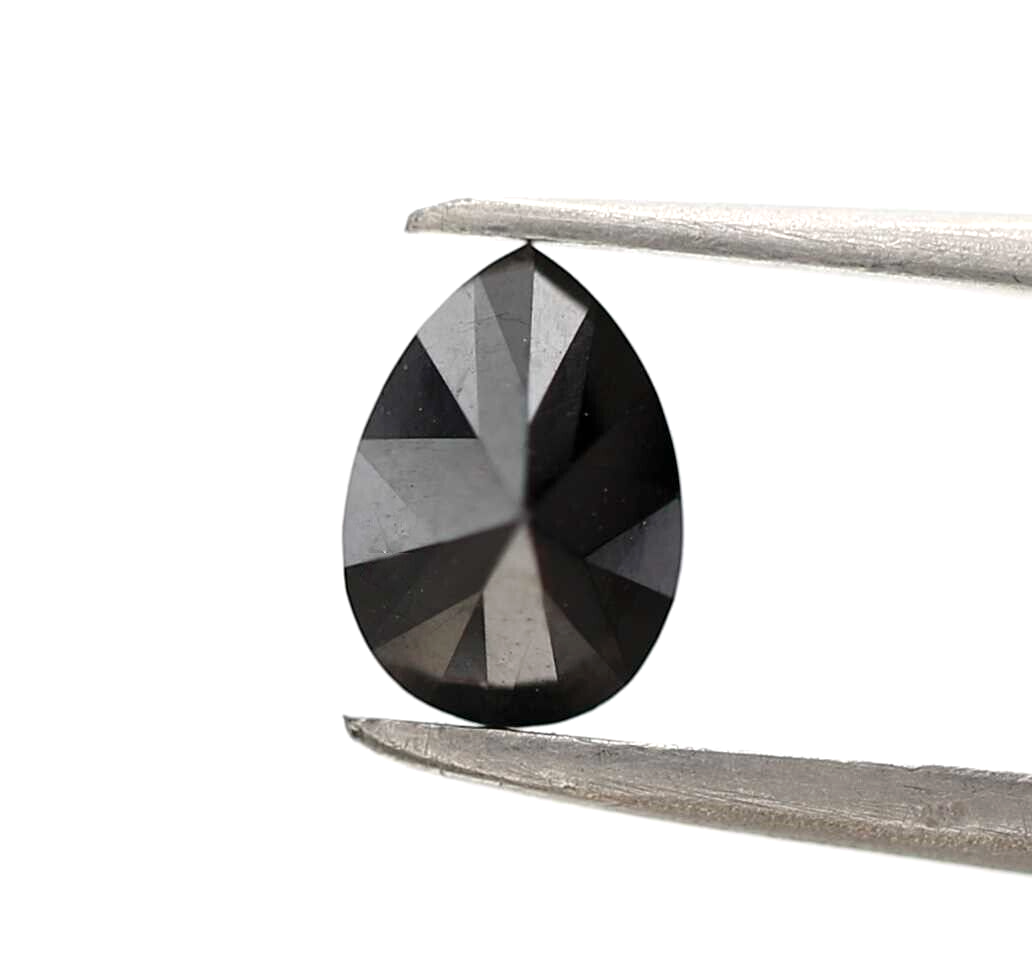 0.93 ct Pear Black Natural Loose Diamond for Ring