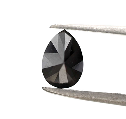 0.93 ct Pear Black Natural Loose Diamond for Ring