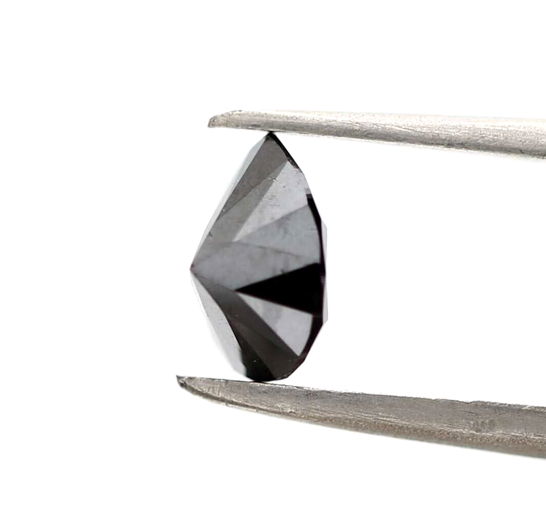 0.93 ct Pear Black Natural Loose Diamond for Ring