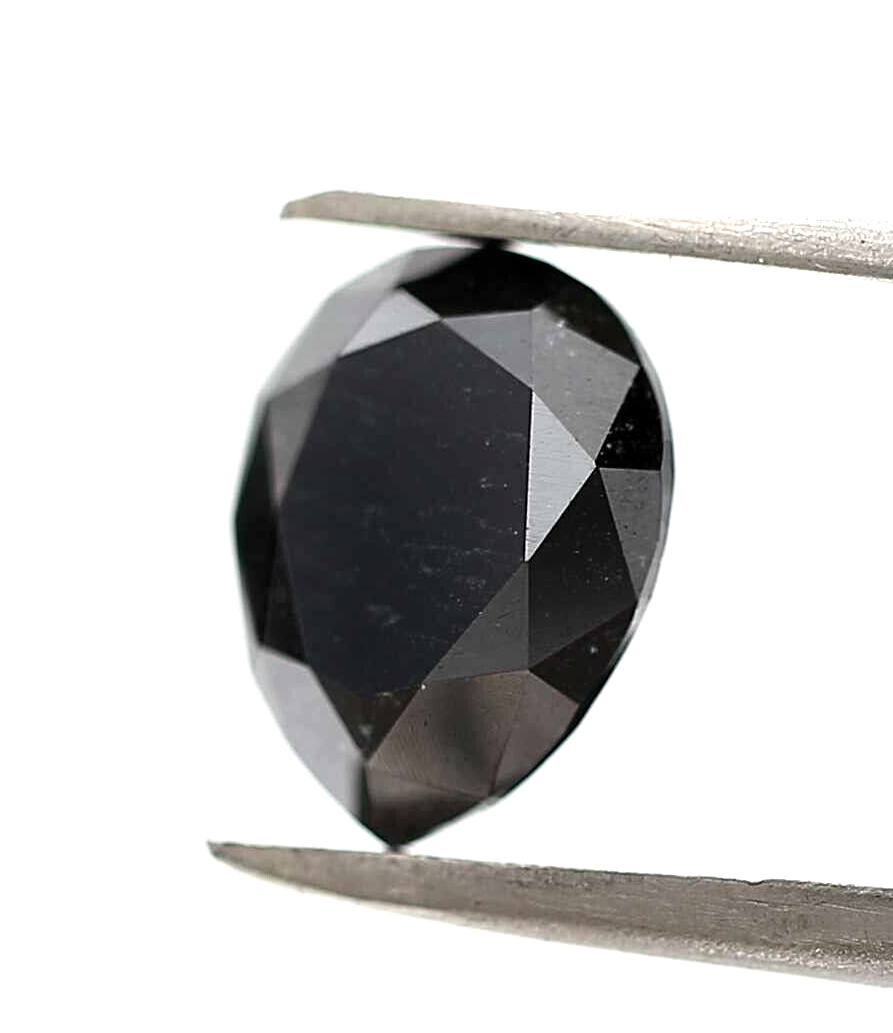 2.02 ct Fancy Black Color Pear Loose Diamond