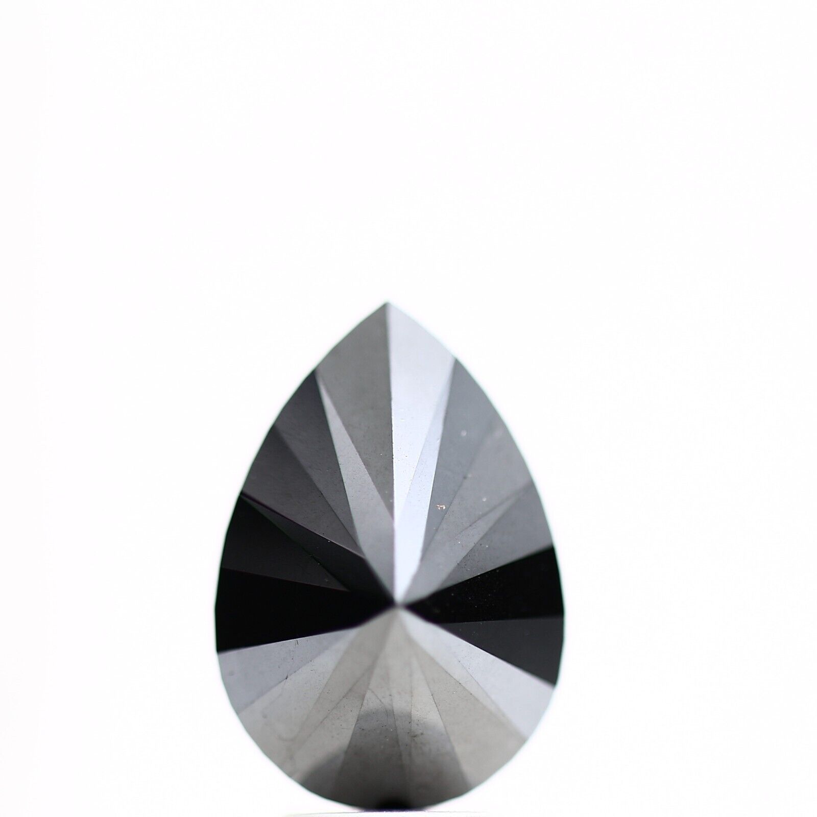 4.40 ct Fancy Black Color Pear Loose Diamond for Jewelry