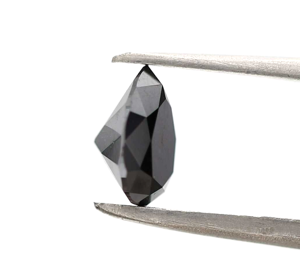 0.93 ct Pear Black Natural Loose Diamond for Ring